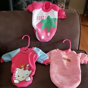 Bundle of girl dog clothes